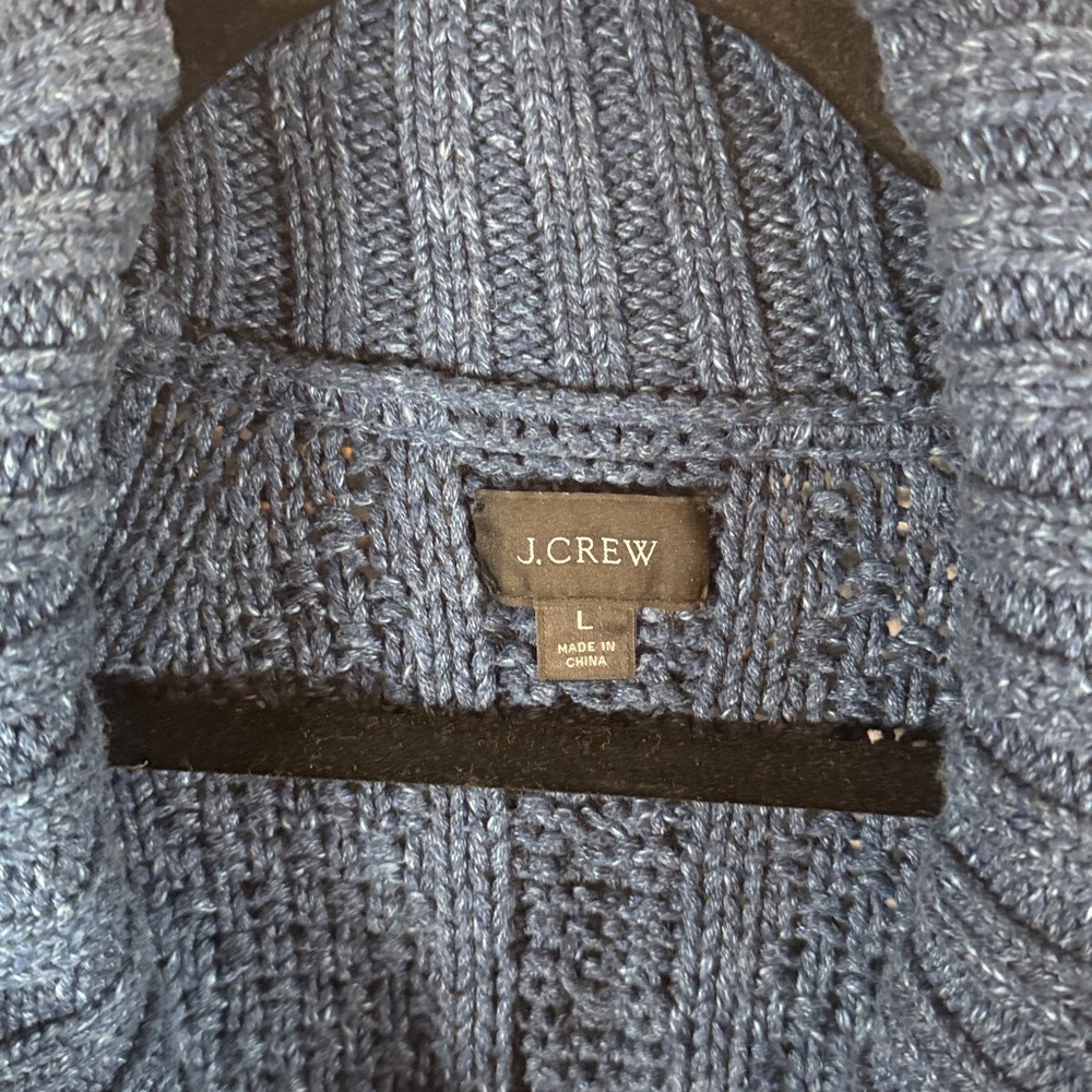 J. Crew Navy Blue Men's Shawl Cardigan Sweater - Picture 3 of 8